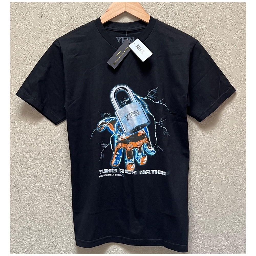 YRN Migos LockDown Tee Black Colot Men’s Size Small-NWT